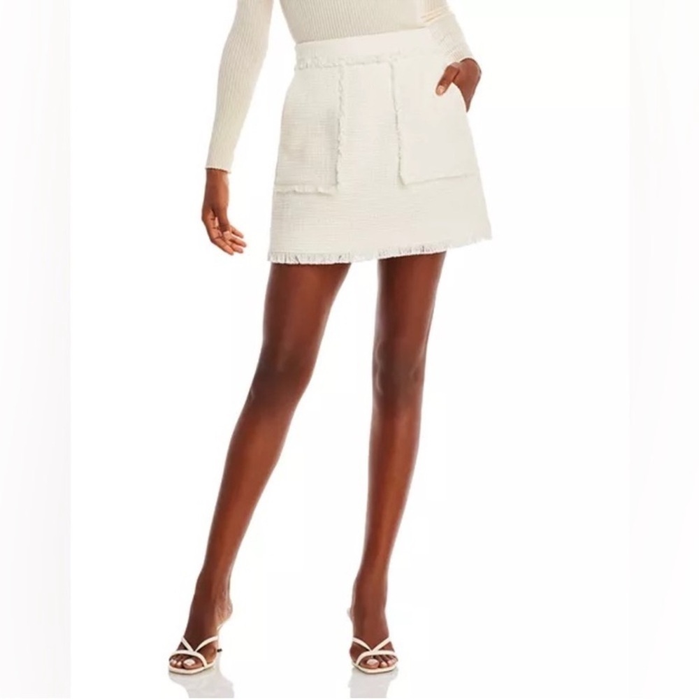 Cinq à Sept White Mini Skirt